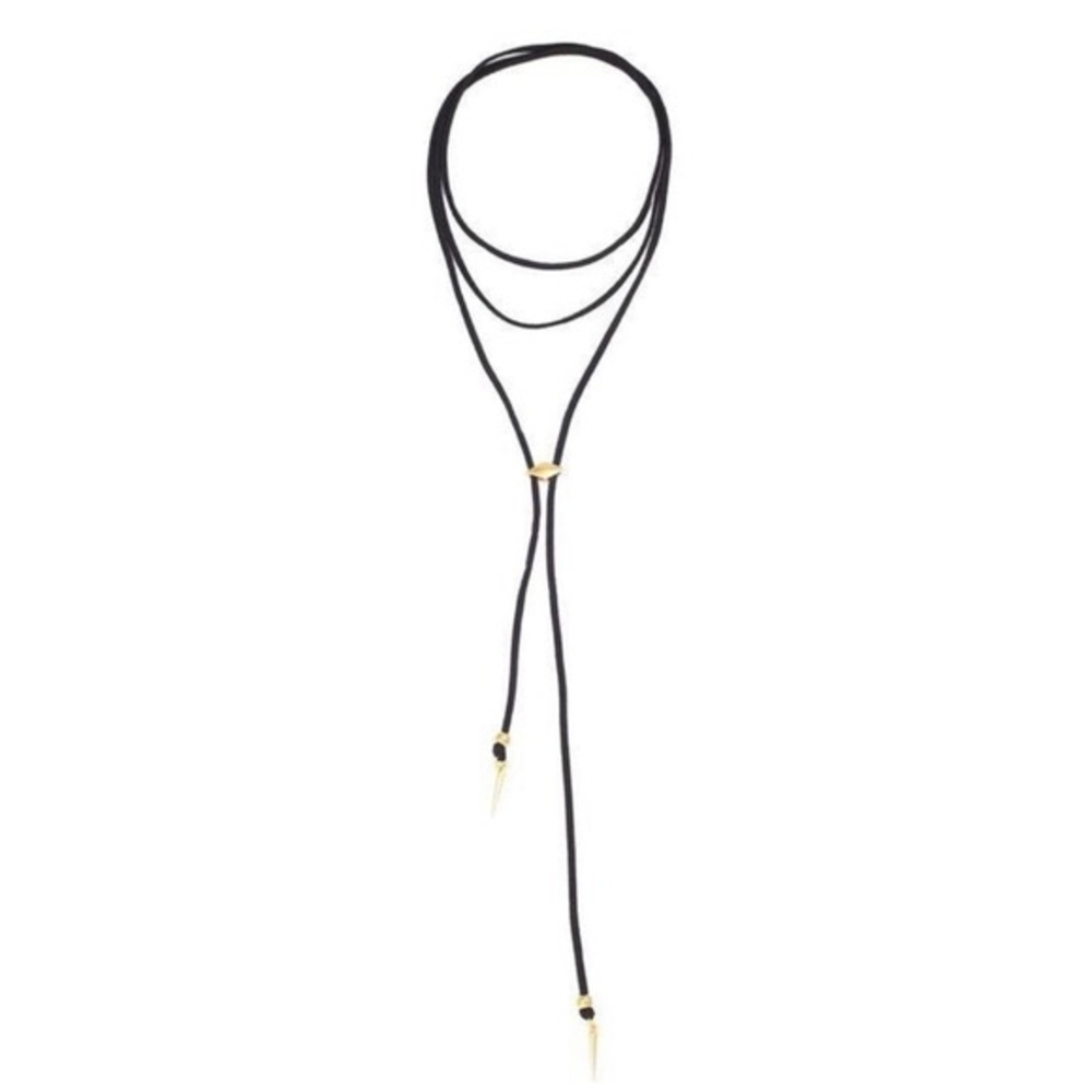 Vanessa Mooney Suede Bolo Necklace